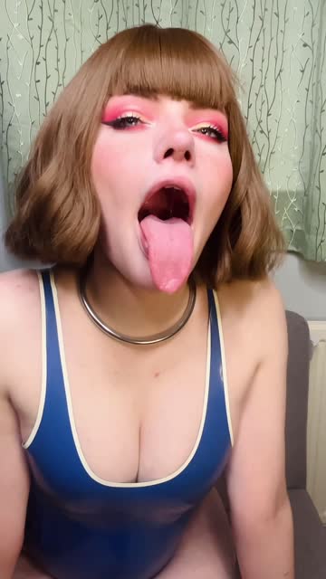 long tongue tongue fetish spit latex rubber tongue xxx video