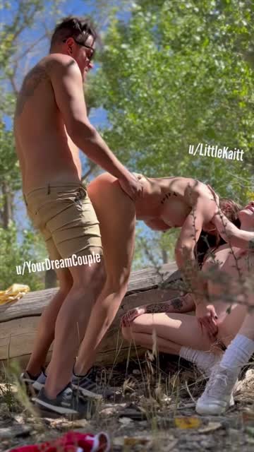 yourdreamcouple ffm outdoor threesome hot video