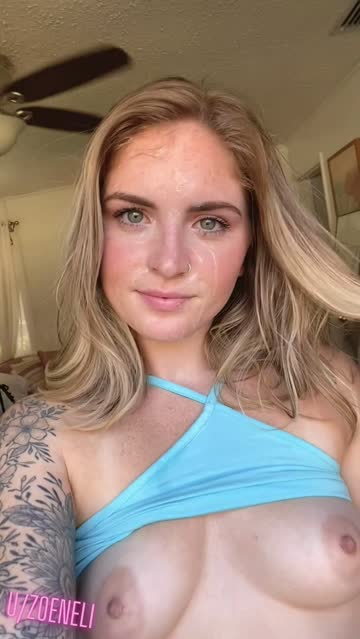 blonde facial teen cumshot green eyes free porn video