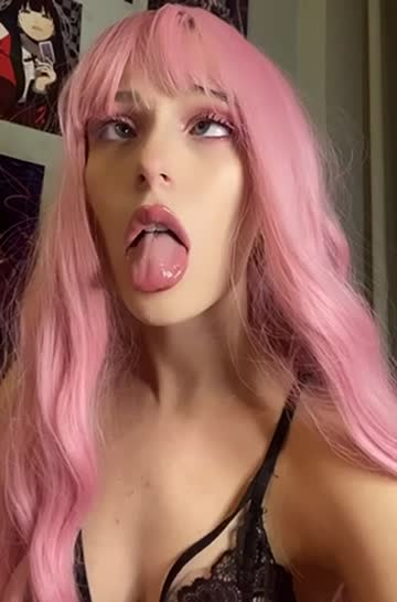 ahegao tongue fetish drooling free porn video