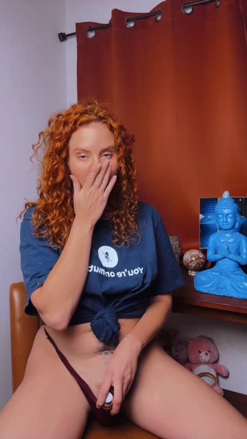 redhead red hair vibrator nsfw video