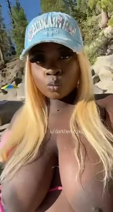blonde ebony public beach sex video