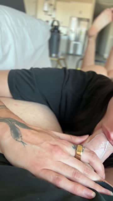 brunette blowjob deepthroat pov spit 