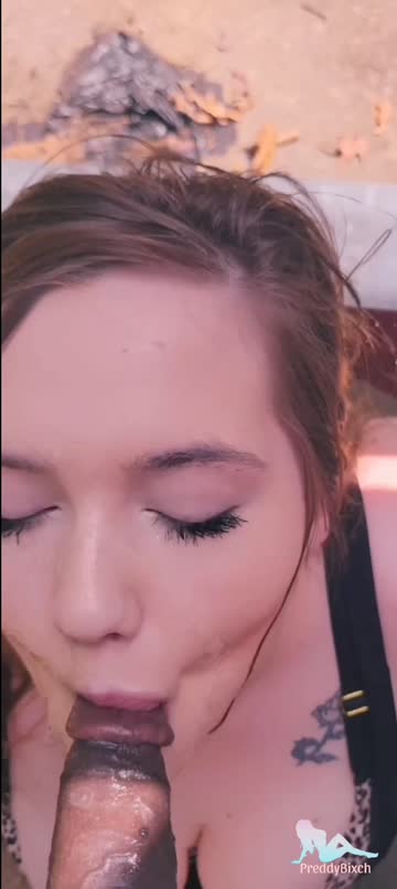 sucking big tits outdoor bbc deepthroat porn video