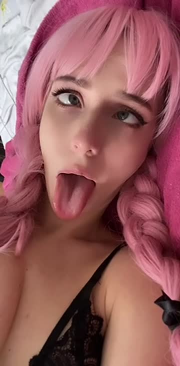 ahegao drooling cute nsfw video
