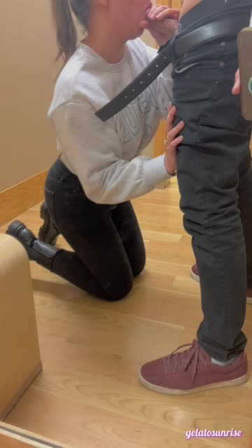 cum swallow cum licking dressing room 