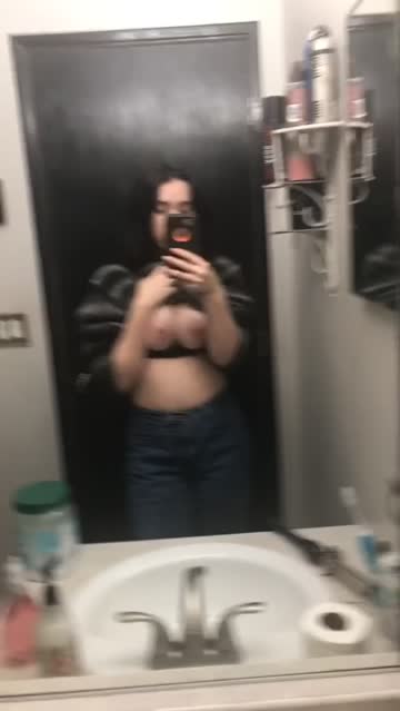 big tits flashing goth college porn video