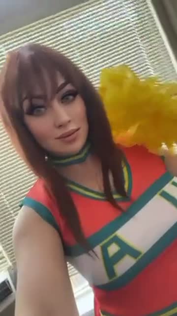 costume cheerleader bouncing free porn video