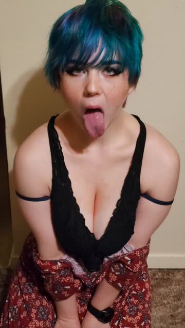 drooling tongue fetish ahegao sex video