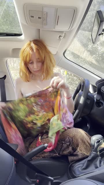 small tits car redhead petittits 
