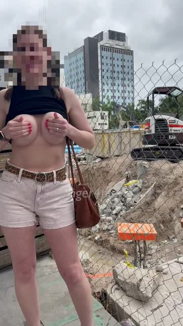 milf public big tits caught redhead flashing sex video