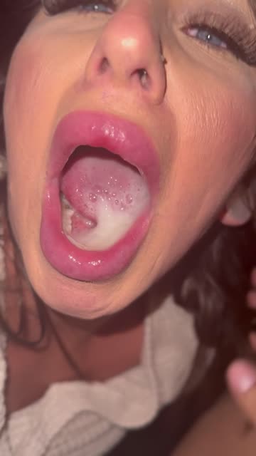 cumshot public pov cum swallow milf 