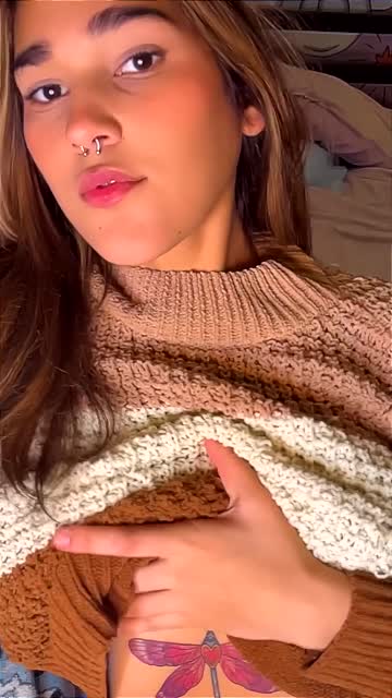 cute natural tits amateur brunette nsfw video