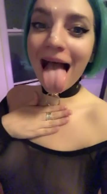goth cum facial sex video
