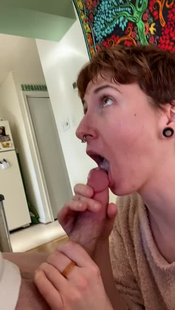 piercing blowjob alt cum swallow cumshot porn video