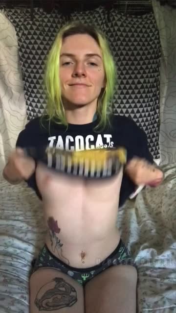 titty drop petite gamer girl tattoo boobs 