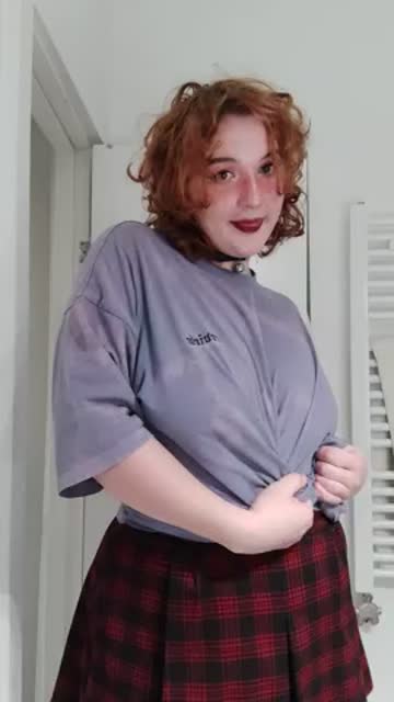redhead tits boobs skirt choker nipples xxx video