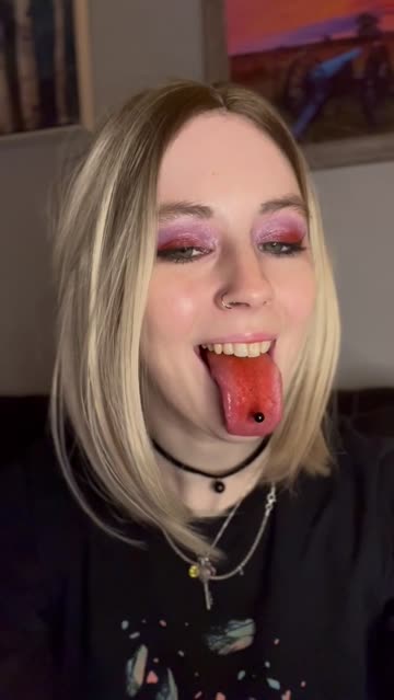 tongue fetish cum tongue 