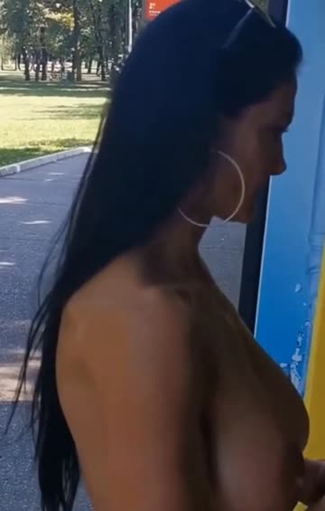 big tits public flashing exhibitionist hot video