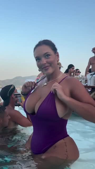 big tits swimsuit swimming pool xxx video