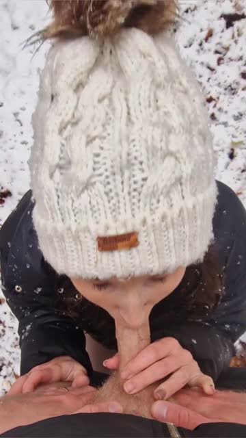 cum in mouth pov deepthroat brunette public porn video