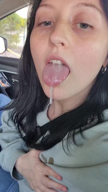tongue drool spit hot video