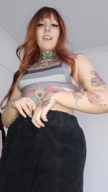 babe redhead booty tattoo solo ass porn video
