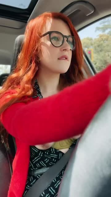 public redhead car glasses xxx video