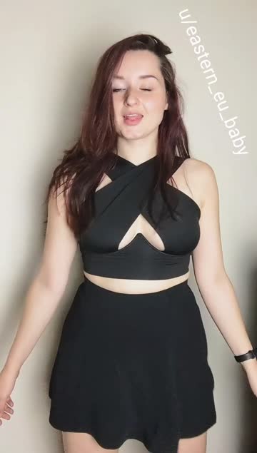 teasing skirt cleavage porn video