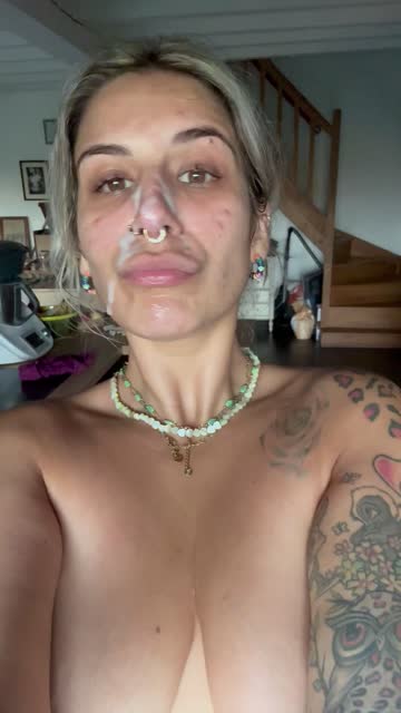 tattoo tattooed cumslut cumshots cum sex video