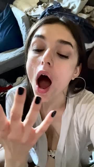 cute cum licking sex video
