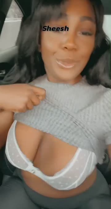 ebony flashing bra hot video