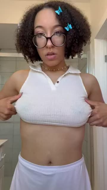 glasses boobs nipple piercing babe amateur big tits tits 