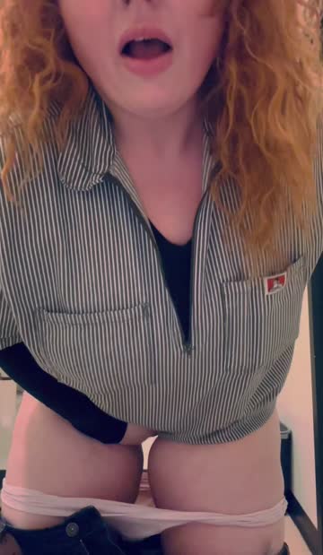 work chubby redhead hot video