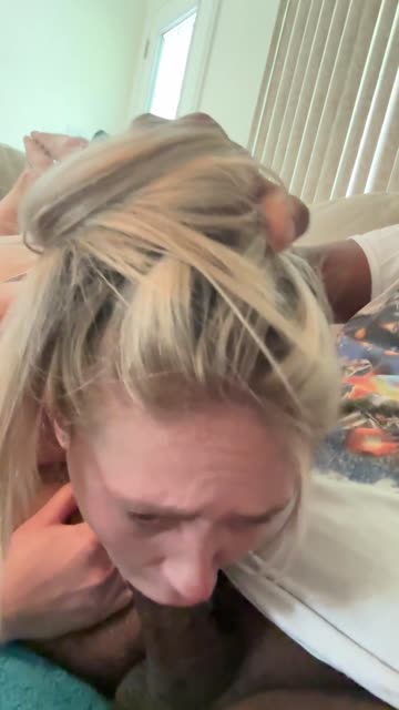 interracial blowjob blonde deepthroat 