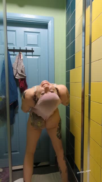 alt underwear tattooed wedgie panties bathroom nsfw video