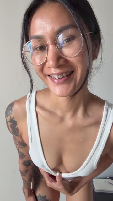 small tits braces tattoo glasses amateur german tattooed 