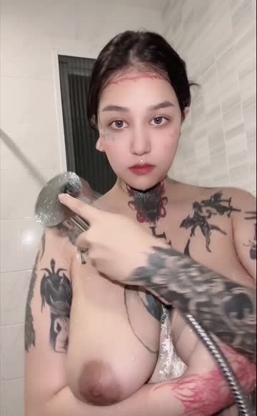 shower tattoo boobs big tits tattooed amateur nsfw video