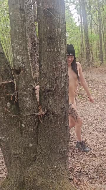 shaved pussy nude outdoor flashing natural tits nudity nsfw video