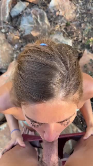 exhibitionism outdoor eye contact r/fuckoutdoors blowjob exhibitionist cum swallow free porn video
