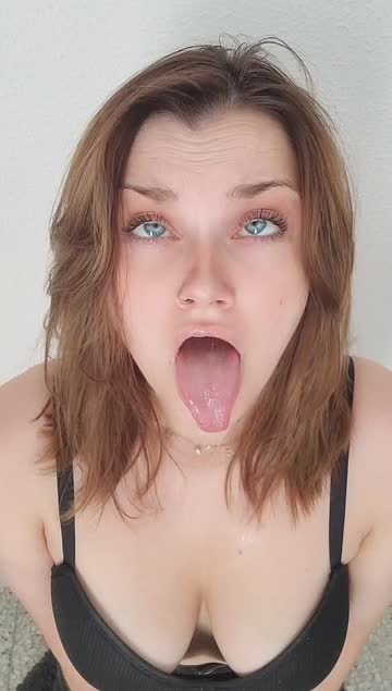 long tongue ahegao tongue fetish porn video
