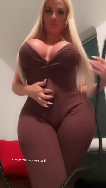 big tits blonde fake boobs hot video