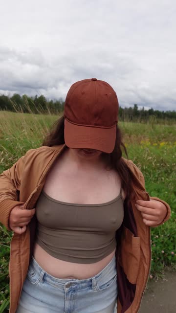 outdoor natural tits brunette country girl sex video