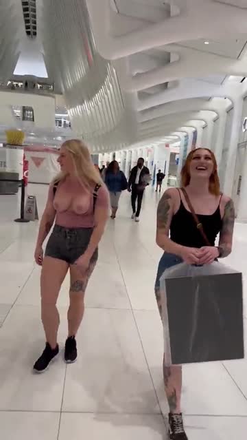 slut flashing public tits free porn video