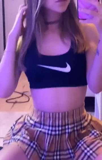 blonde trans skirt nsfw video