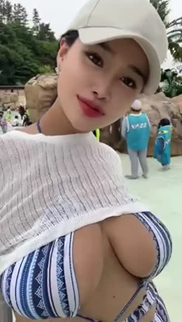 tits korean swimsuit boobs huge tits cleavage nsfw video