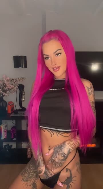 tattoo pink hair fingering 