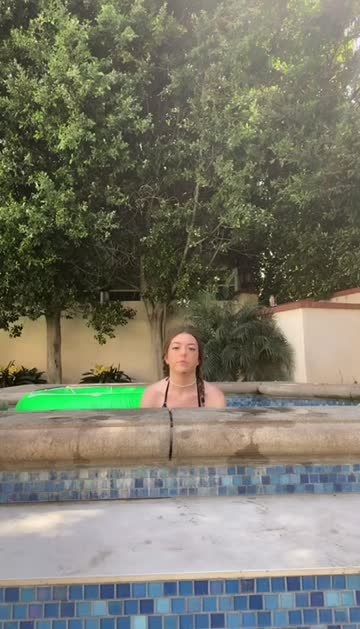 redhead pool nude 