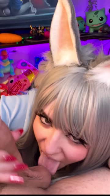 ball worship handjob ahegao spit balls sucking long tongue hot video