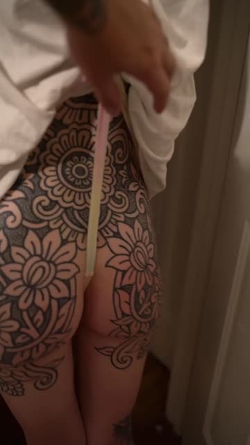 tattoo tattooed ass porn video